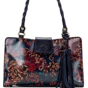 Patricia Nash Fall Tapestry Satchel Black/Floral